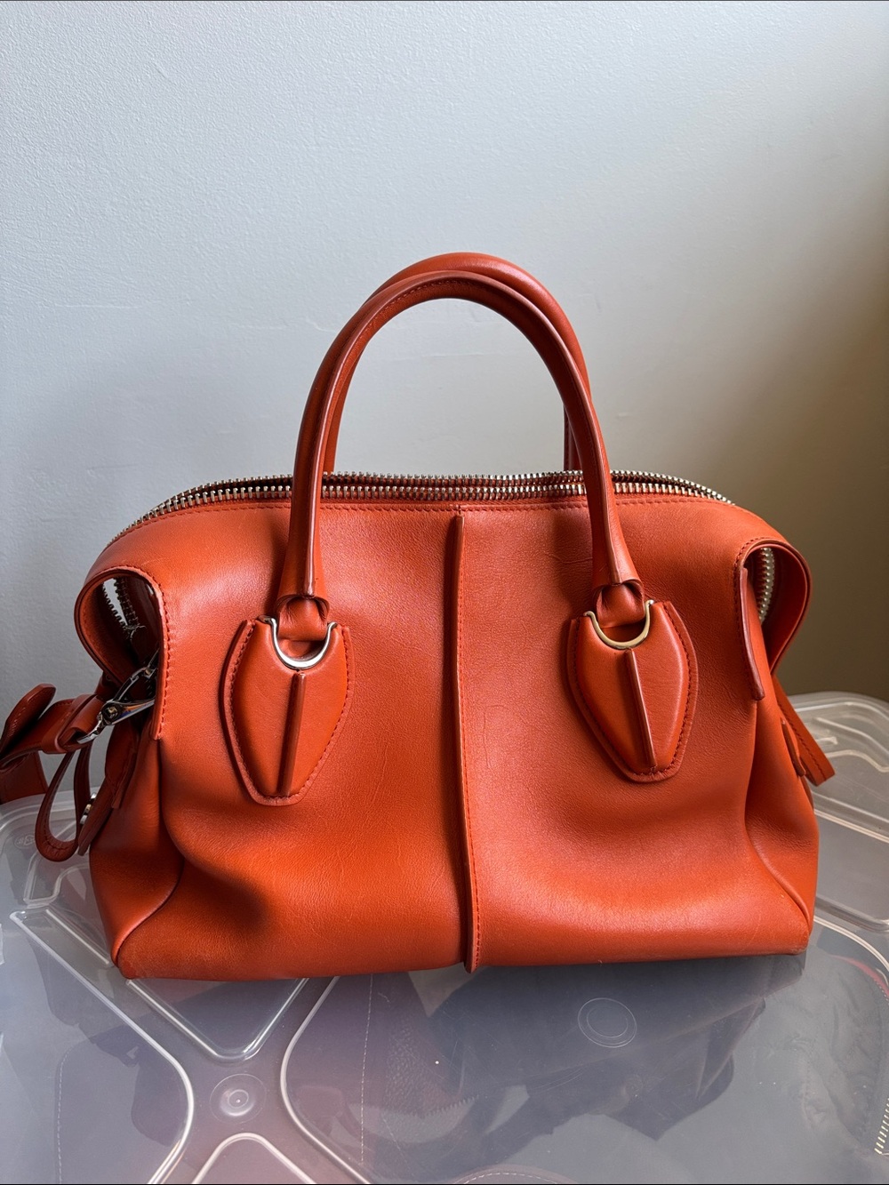 Tod’s D Styling bag, orange/silver